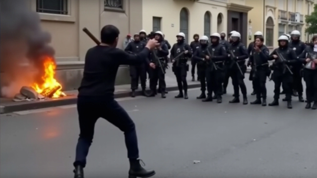 Incidentes Cerca de La Moneda Durante la Peregrinación Anual al Cementerio General